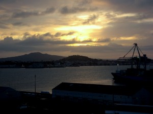 Sunrise, Auckland Harbour, Auckland, North Island, New Zealand