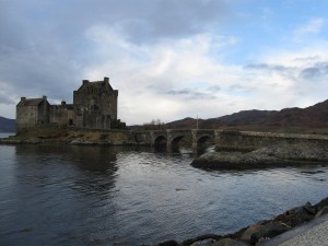 Eilean Donan Castle near the Isle of Skye. Known as "The most photographed castle in Scotland" it was made famouse in the "Highlander" television series where the opening sequences were shot