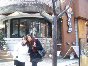 Yun Hee and I at a Korean coffee shop