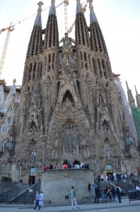 The older facade of La Sagrada Famila, which has been in continuous construction since 1882. It's totally worth getting the cheap audio-tour at the entrance to learn about this beautiful place!