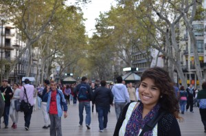 La Rambla at any point in the day is nice for a stroll. Be sure to try one of the waffle treats at one of the vendors.