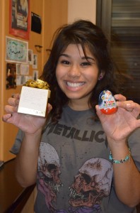 My roommate gave me a fancy box filled with Ferrero Rocher. I also got to eat my very first Kinder Sorpresa...yum!!