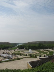 A view of the gardens from right outside of the palace.