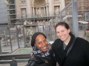Roomies at the Trevi Fountain