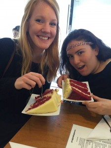 Red Velvet cake twinning with MK