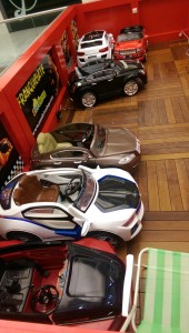 Dreaming in Spain, cars for rent for little ones to drive throughout the mall