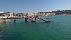 Diving bridge in San Sebastián, Basque Country