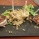 This was a little different. Pork skewers with jelly, peanut butter and pine nuts. 