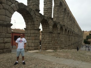 Segovia's famous aqueducts. Believe it or not, there is nothing holding the stones together. The aqueduct has stood together for years simply due to incredible design and architecture. 