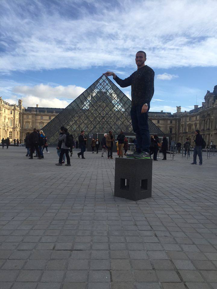 Typical Tourist Picture at the Louvre Museum in Paris.