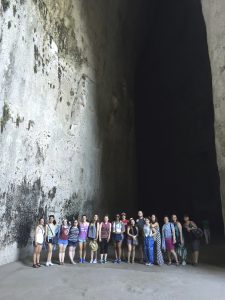 A group shot in the Ear of Dionysios for scale